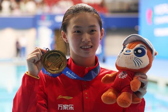 Chen Yuxi wins fourth world title in women's diving 10m platform at Singapore World Championships
